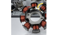 Copper-Wound Magneto Ignition Stator Replacement Motorcycle Stator Electrical Magneto Coil Compatible for DIY Riders, Engine Maintenance