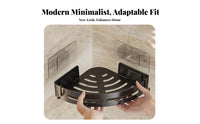 Adhesive Corner Rack Drill Installation Corner Holder Set No Drilling Bathroom Shelf for Residents, Families, Kitchen, Toilet