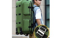 Multiple Carrying Options Rolling Duffel Bag with Backpack Straps Convertible Rolling Duffle Bag Backpack with Wheels Large Capacity Luggage Spacious for Travelers