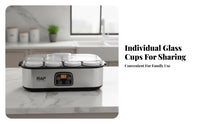 Clear Lid Yogurt Maker Digital Controls Electric Yogurt Maker Touch Buttons Multi-Use Fermenter Black Rim
