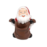 Santa Holder with Container Glossy Santa Figurine Decorative Tabletop Decor for Office