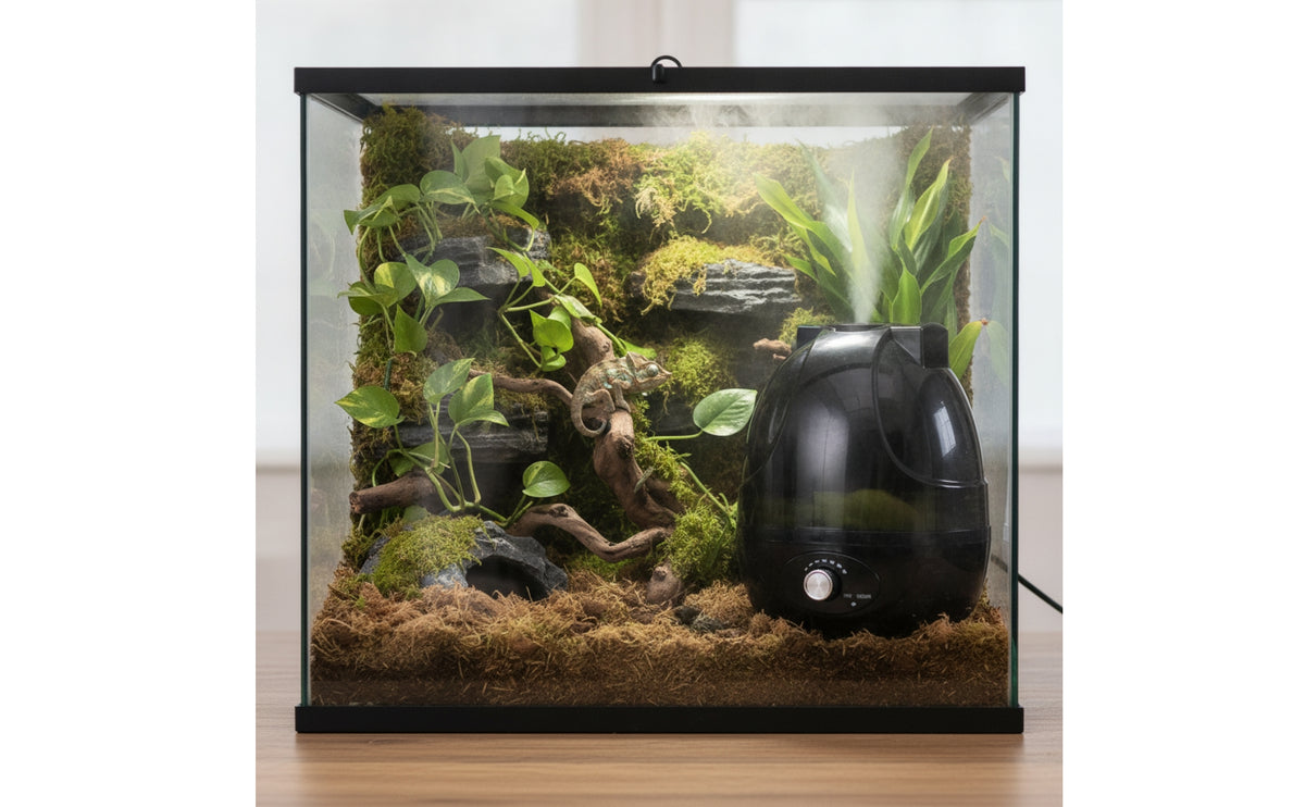 Adjustable Reptile Fogger with Hose Flexible Terrarium Humidifier with Hose Compact Reptile Fogger for Amphibian Keepers, Terrariums