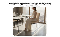 Modern Design Stackable High-Back Chair Long-Lasting Armless Dining Chair Anti-Slip Feet Household Furniture Floor Protection Glides for Homeowners, Restaurant Owners, Event Planners, Cafe, Banquet Hall, Wedding Venue, Conference Room