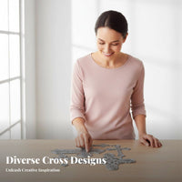 5 Pieces Cross Cutting Die Set Carbon Steel Cross Shape Craft Die Intricate Crafted Metal Cutting Dies for Crafters, Seasonal Crafts
