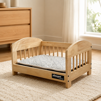 Dog Bed Pet Bed M Size Wooden 5D Double-sided Spine Protection Mattress All-season Compatible