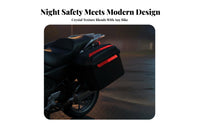 2 Pieces Motorcycle Side Box Reflector Strip Sturdy Construction Hard Bag Reflective Strip Self Hard Saddlebag Reflector for Road Travel