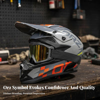 Full-Coverage Motocross Helmet High-Strength Shell Full Face Motocross Helmet Impact Resistant Action Sports Headwear for Men, Women