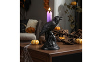 Crow Tabletop Lantern Flameless Night Light Dripping Decor for Tabletop Display