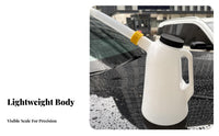 Easy to Read Markings Plastic Oil Can with Flexible Spout Sturdy Plastic Oil Jug with Spout Leakproof Design for Mechanics, DIY Enthusiasts