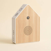 Compact House-Shaped Sound Machine White birdSong Sound Machine Sensor Window Indoor Device Side Buttons