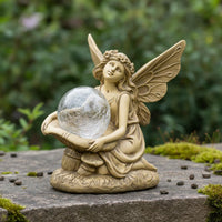 Resin Fairy Statue Outdoor Use Celestial Fairy Figurine Fantasy Style Angel Figurine