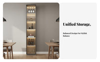 Dining Room Buffet Hutch Solid Wood Construction Beverage Bar Cabinet with Storage Multi-Functional Modern Beverage Bar Cabinet for Homeowners