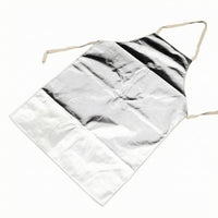 Silver Aluminum Foil Apron Lustrous Heat-Resistant Apron Reflective Safeguarding Clothing Sleeveless