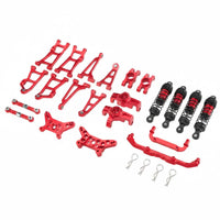 1/14 Scale Car Parts Adjustable Tie Rods Aluminum RC Car Parts Set Easy Installation Metal Chassis System Kit