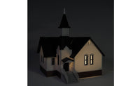 Model with Steeple 1:64 Scale Model Detailed Building for Hobbyists, Collectors, Dioramas, Tabletop Displays