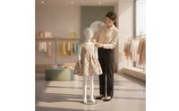 Child Mannequin with Transparent Base Standing Faceless Child Mannequin Matte Finish Display Form for Studios