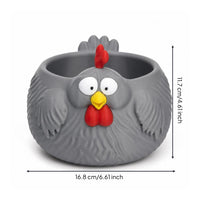 Decorative Chicken Storage Bowl Farmhouse Chicken Shaped Bowl Tabletop Hen Egg Holder Sculptural for Kitchen Counter, Coffee Table, Bathroom Vanity