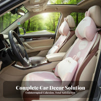 Breathable Ice Silk Car Seat Cover All-Season Use Cushiony Car Seat Cushion Set Cute Design Creature Support Pillow Easy to Clean for Passengers, Young Adults, Driving, Daily Commute, Road Trips, Travel