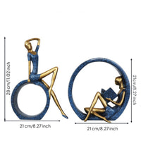 Reading Woman Figurine Artistic Reading Woman Statue Contemporary Lounging Female Statue for Readers, Study