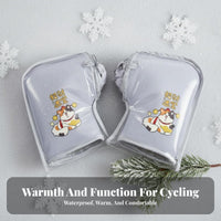 Thickened Soft Lining Waterproof Scooter Handlebar Muffs Windproof Winter Handlebar Gloves Universal Fit for Outdoor Commuting, Rainy Days