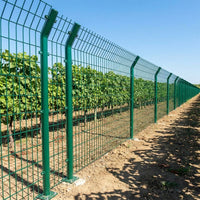 Frame Fence Field 180x300cm, Welded Double Bar Mat Fence, Dark-Coated Grid Fence Panel, Stable Wire Fence for Industry & Park