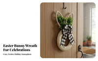 Easter Hare Wreath Handmade Look Easter Hare Door Hanger Rustic Vernal Season Wall Decor Lightweight Holiday Decoration Easy To