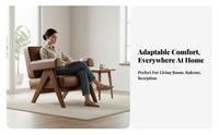 Single-Person Relaxation Seat Rustic Simplicity Aesthetic V-Leg Cane Chair Mid-Centurymid-Century-Era Modern Designer