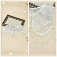 Shoulder Cape Translucent Faux Collar V-Neck for Formal Events, Photo Shoots