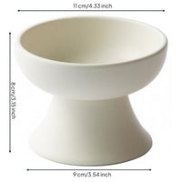 Japanese Design Ceramic Cat Food Dish Sturdy Base Ceramic Pet Dish Easy to Clean Elevated Feeding Station Lead and Cadmium without for Cats