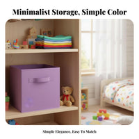 textile Storage Cube uniform Color Foldable textile Cube uncoveredtopTop for Playroom, Kids