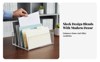Multi-Compartment Storage Rack Transparent Design upright Divider Rack
