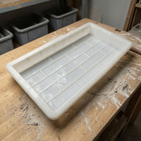 Wall Cap Mold Heavy Duty Plastic Mold with Brick Pattern Concrete Form Rigid Long-Lasting for DIYers, Retaining Walls