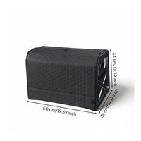 Foldable Trunk Storage Box Dustproof Car Boot Organizer Box Portable Handle Leather Trunk Storage Bin