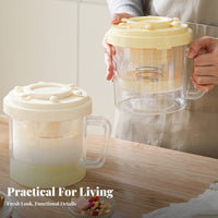 Greek Yogurt Maker Large Capacity Spring Press Yogurt Strainer Dust Resistant Lid Whey Separator for Enthusiasts, Home Cooks
