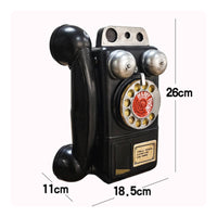 Vintage Telephone Decor Compact Retro Wall-Mounted Telephone Prop Artistic Geometric Antique for Photography Studio