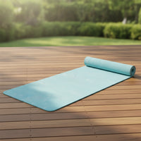 Non Slip Exercise Mat Double-Sided Textured Exercise Mat Cushioned Recycled for Home Gym