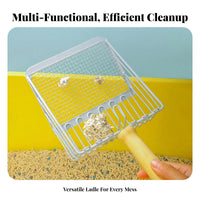 Double Sieve Wire Mesh Litter Scoop Sifting Metal Wire Litter Shovel Easy to Pet Cleaning Tool Sturdy