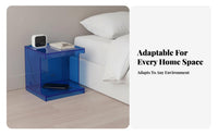 Transparent Look 2-Tier C-Shaped End Table Modern design Storage Rack Multi-Functional Household Furniture multipurpose Use for Apartment Dwellers, Homeowners, Students, Living Room, Small Spaces, Home Office, Next to Sofa