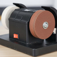 Multi-Purpose Mini Bench Grinder Double Wheel Bench Grinder Electric Polishing Machine for DIY Enthusiasts, Workshop, Garage