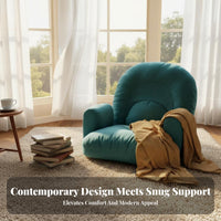 Ergonomic Back Support Adjustable Backrest Lounger Cushiony Cushioning Adjustable Chaise Lounge Thick Padding Floor Chair Breathable Material for Children, Students, Bay Window, Balcony, Living Room, Playroom