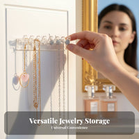 3 Pieces 8-Hole Jewelry Storage Strip Mini Size Wall Mount Jewelry Organizer