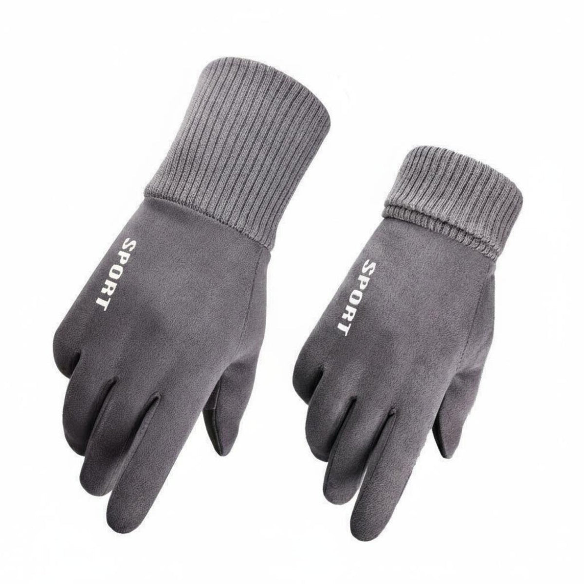 Fleece Lined Gloves Water Resistant Fleece Lined Thermal Gloves Elastic Cuff for Cyclists, Cold Weather, Driving