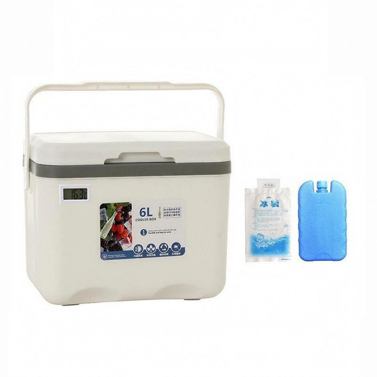 Carry Handle Insulated Cooler Box Hot and Cold Use Portable Cooler Box Sturdy Food Storage Compact