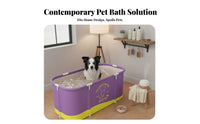 Portable Dog Bath Tub Stable Frame Foldable Bathtub Construction Foldable Soaking Bathtub for Children, Small Apartments, Outdoor, Backyard