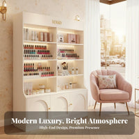 Cosmetic Display Cabinet Versatile Presentation Skincare Display Rack Sturdy and Resilient Elegance Product Shelving Unit for Retailers, Spa