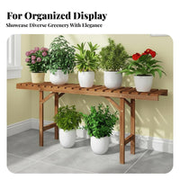 Complimentarystanding 3-Tier Plant Ladder Multi-Tiered 3-Tier Ladder Shelf Stable Design Display Stand Easy Assembly for Gardeners, Apartment Dwellers, Homeowners, Balcony, Living Room, Indoor, Garden