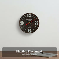 Compact Size Small Round Desk Clock Easy to Read Frameless Decorative Clock Non-Ticking for Homeowners, Adults, Home Decor, Bedroom, Kitchen