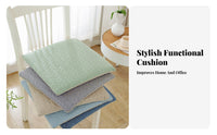 Japanese Type Quilted Cotton Chair Cushion Thickened Padding Square Cotton Chair Pad Comfortable for Students