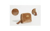 Zippered Jewelry Organizer with Zipper Velvet Jewelry Case with Pockets Slim Travel-Friendly for Business Trips