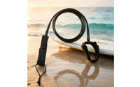 Surfboards Leash with Ankle Cuff Coiled Leash Flexible Leg Rope for Sea